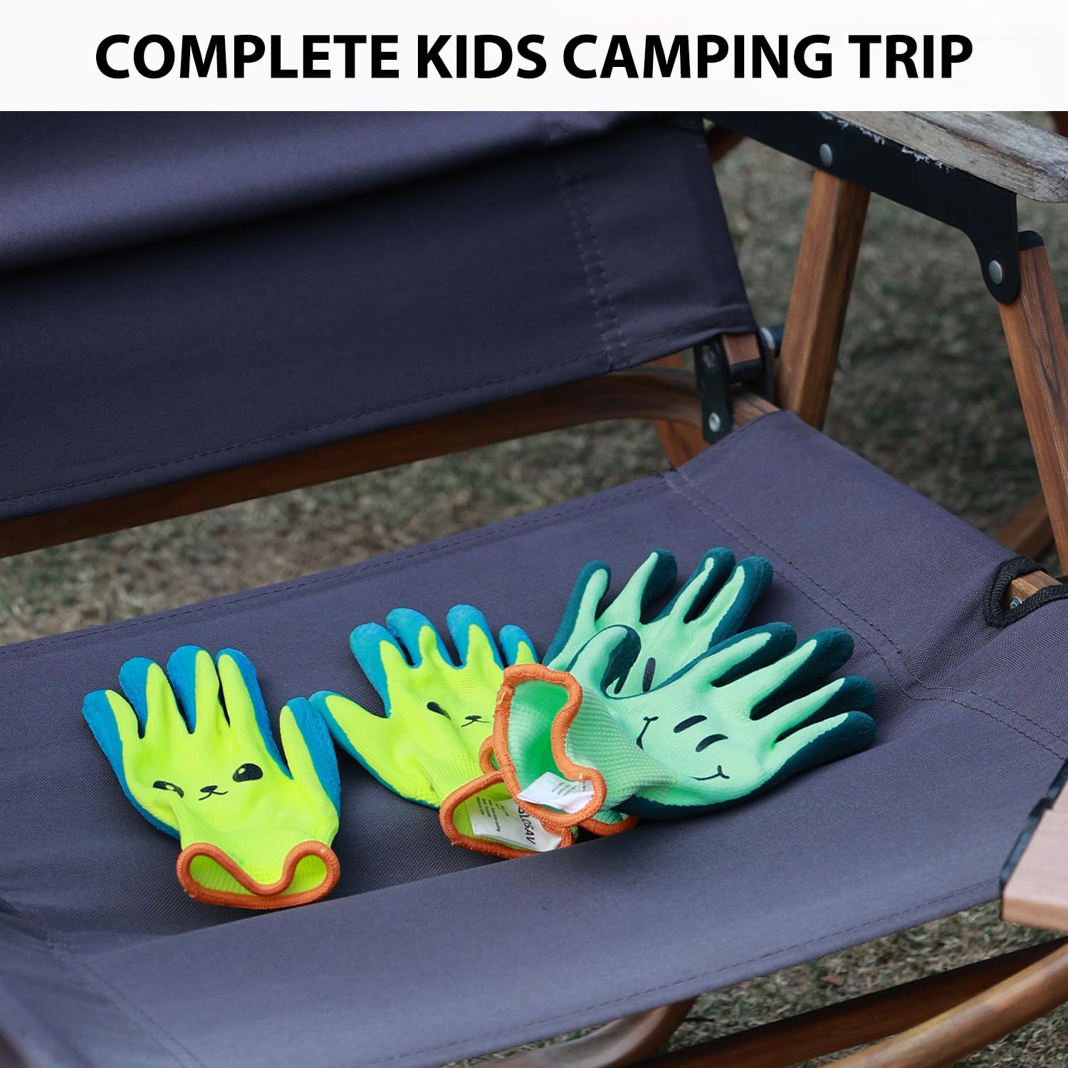 2 Pairs Toddlers Gardening Gloves, Kids Sized Garden Glove for Yard Work, Non Slip, Flexible, Breathable (Size 2 for 2, 3, 4 Year Old Children)